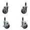 Service Caster 4'' Thermoplastic Rubber Wheel Swivel 1'' Expanding Stem Caster Set 2 Brakes, 4PK SCC-EX20S414-TPRB-2-TLB-2-1 - alternate 1